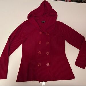 Effect Red sweater with hood size medium